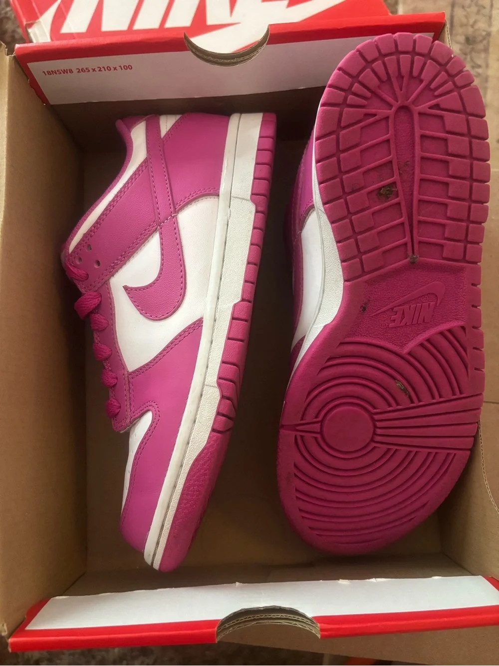Nike Dunk Low GS White & Fuchsia Pink